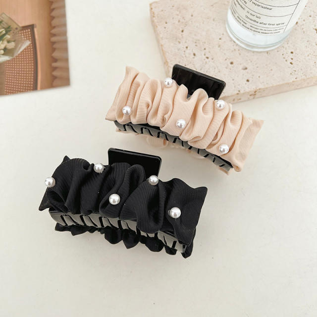 Spring design plain color scrunchies hair claw clips