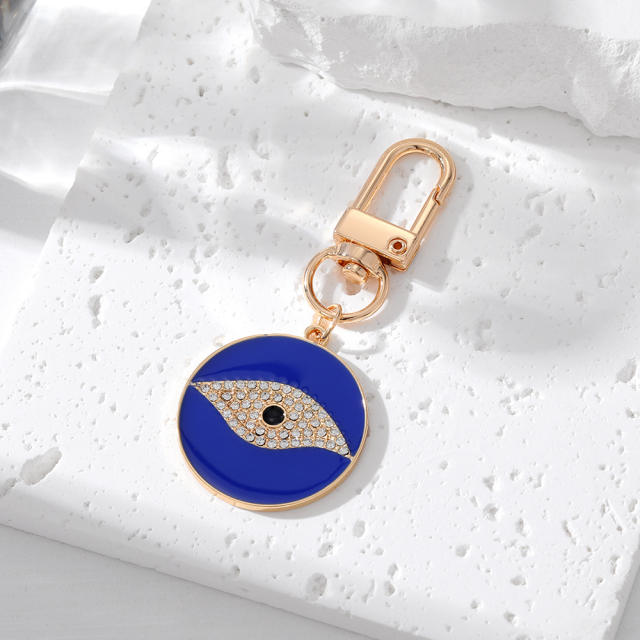 Popular blue color sereis evil eye keychain