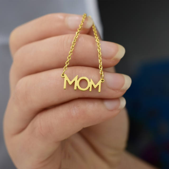 MOM stainless steel mother's day necklace