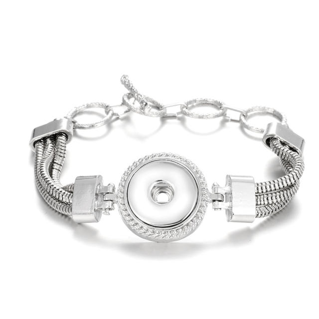 18mm silver snap jewelry bracelet