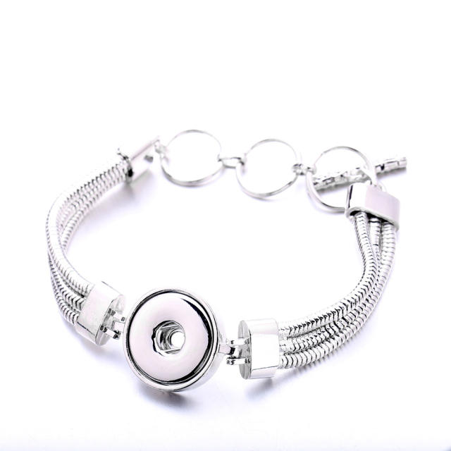 18mm silver snap jewelry bracelet