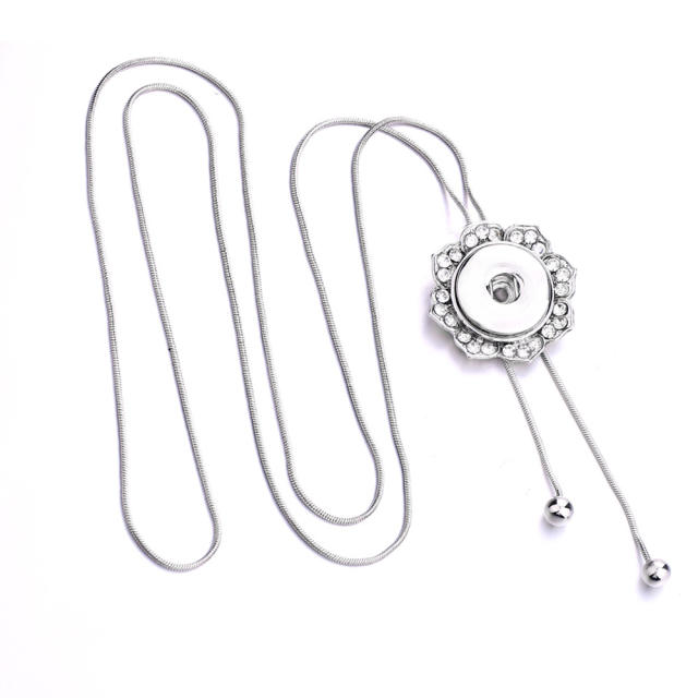 18mm chic design silver snap jewelry necklace
