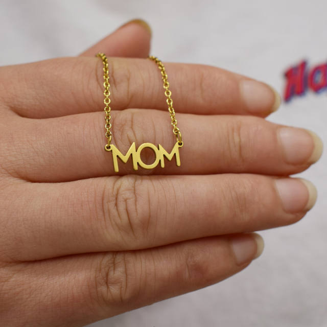 MOM stainless steel mother's day necklace