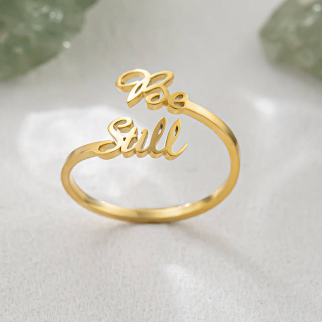 Be still stainless steel rings