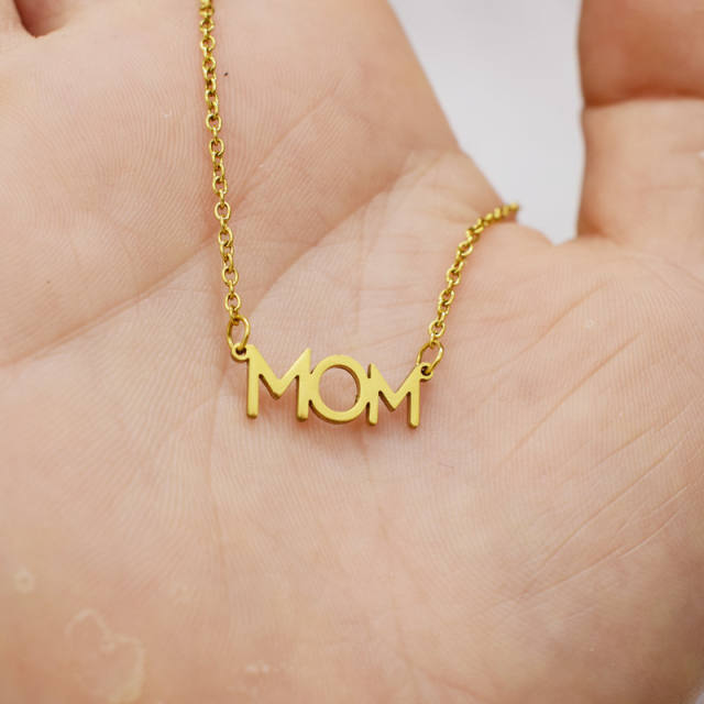MOM stainless steel mother's day necklace