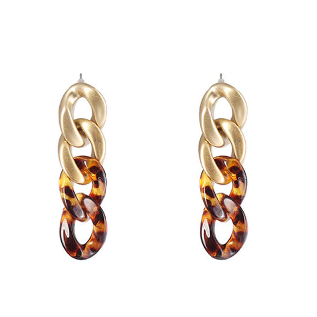 Occident fashion resin chain earrings