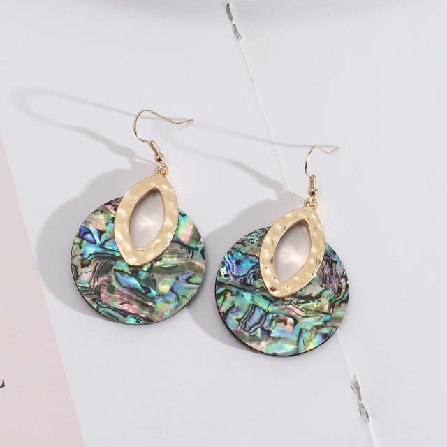 Personality boho mother shell dangle earrings