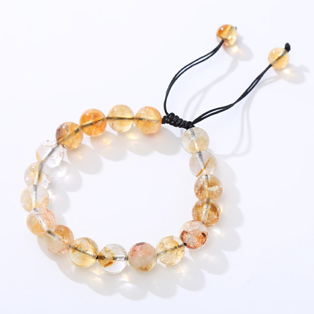 Natural topaz crystal bead bracelet