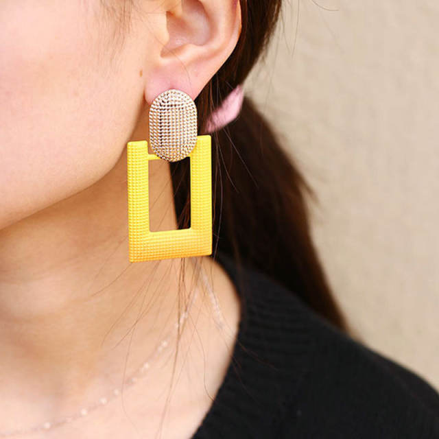 Boho holiday trend Gradient geometric earrings