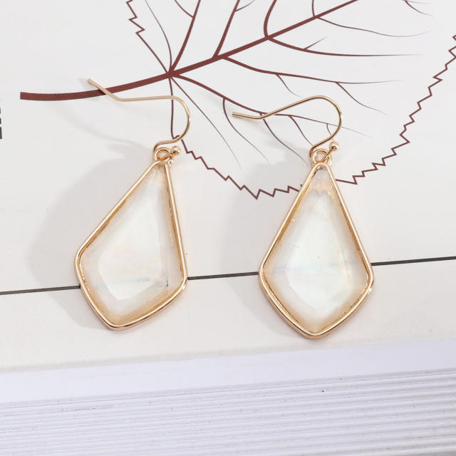 Boho mother shell dangle earrings