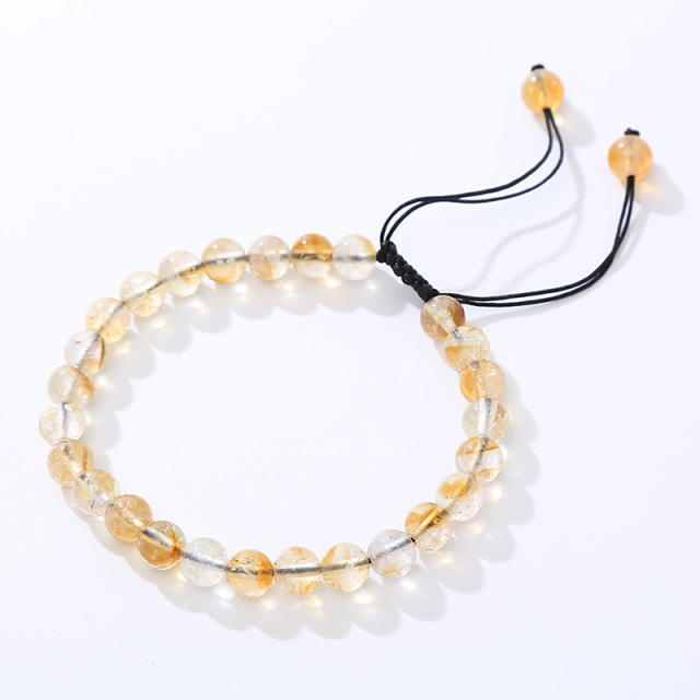 Natural topaz crystal bead bracelet