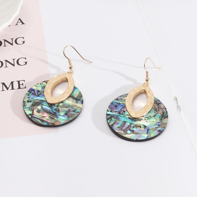 Personality boho mother shell dangle earrings