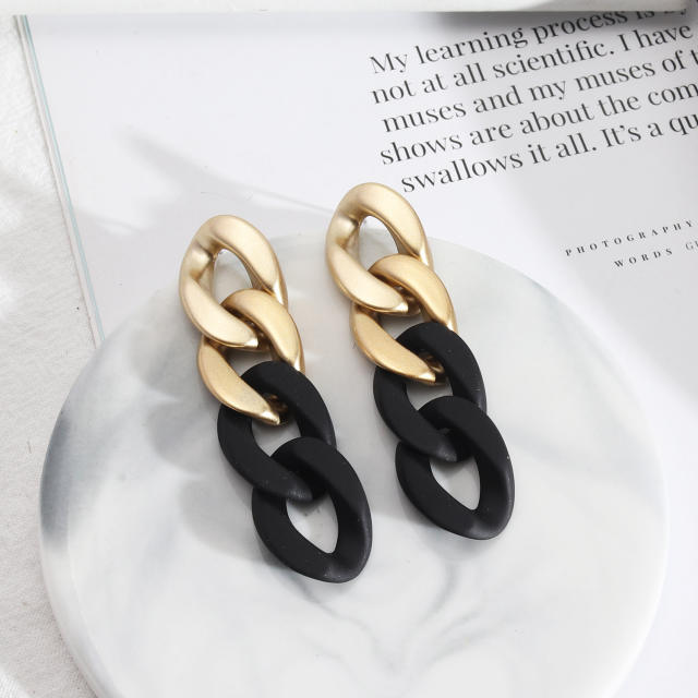 Occident fashion resin chain earrings