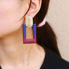 Boho holiday trend Gradient geometric earrings