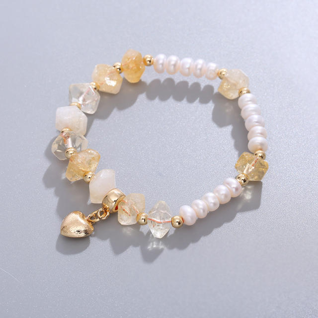 Elegant water pearl bead crystal bead bracelet