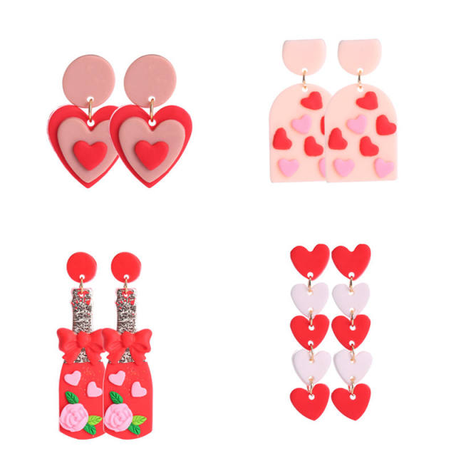 Amazon hot sale sweet heart series earrings