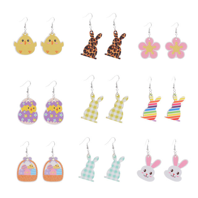 Sweet rabbit eggs easter earrings