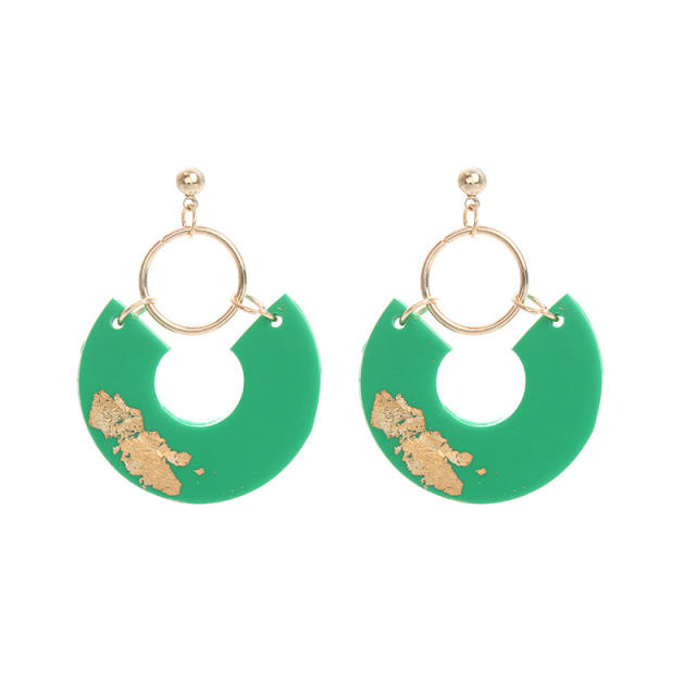 st patrick green color series acrylic earrings