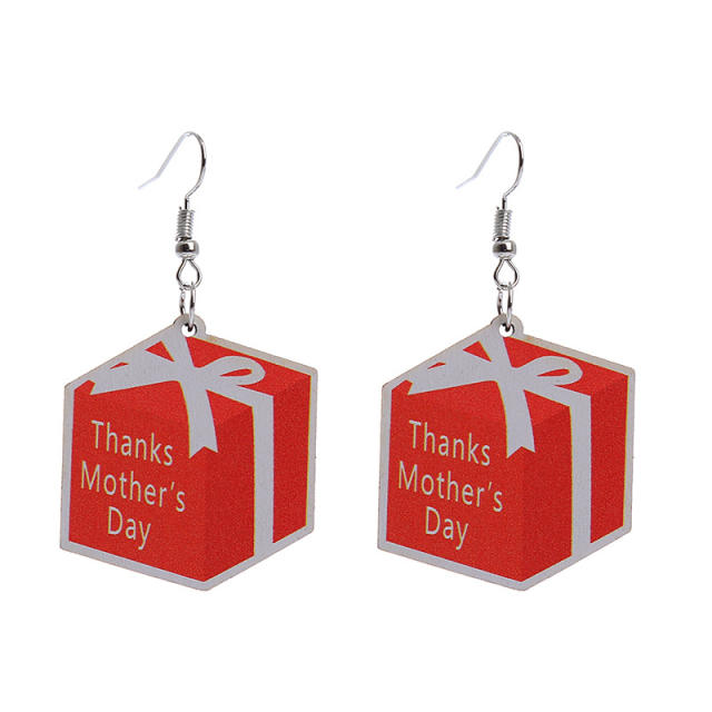 Rainbow color mother's day earrings