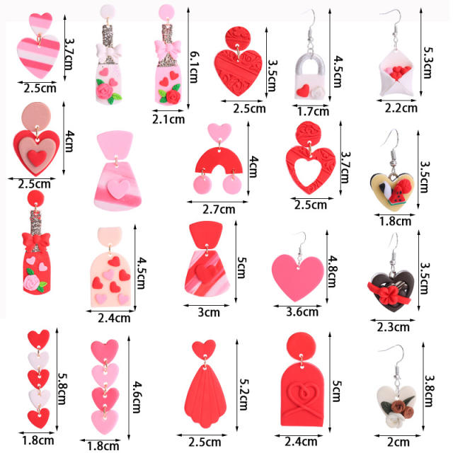 Amazon hot sale sweet heart series earrings