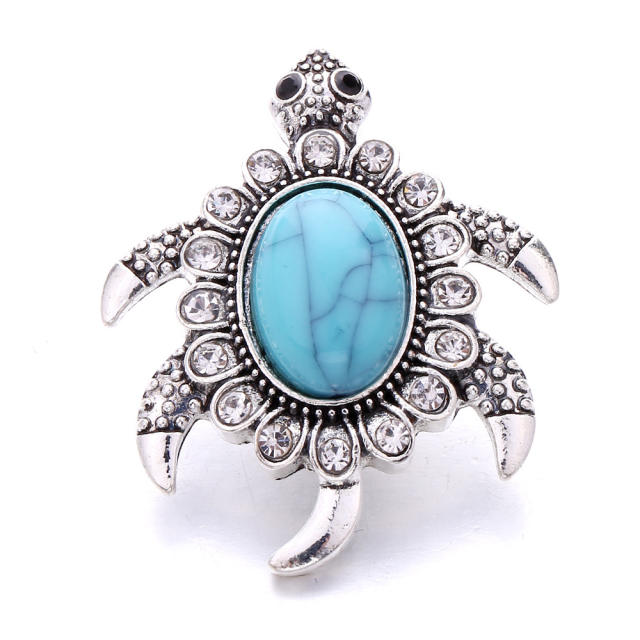 18mm Turquoise Turtle snap jewelry
