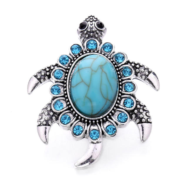 18mm Turquoise Turtle snap jewelry