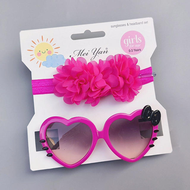 Summer design kids sunglasses headband set