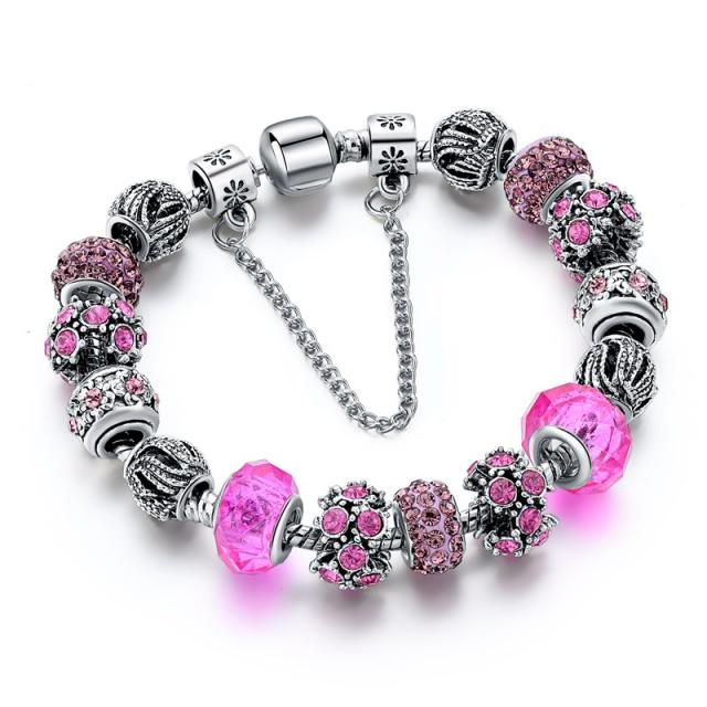 Hot sale colorful rhinestone bead diy bracelet