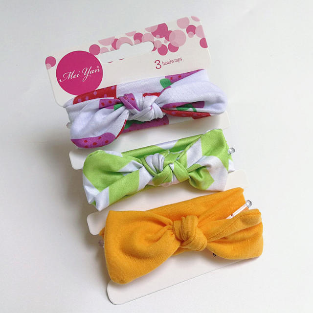 3pcs sweet bow kids headband set