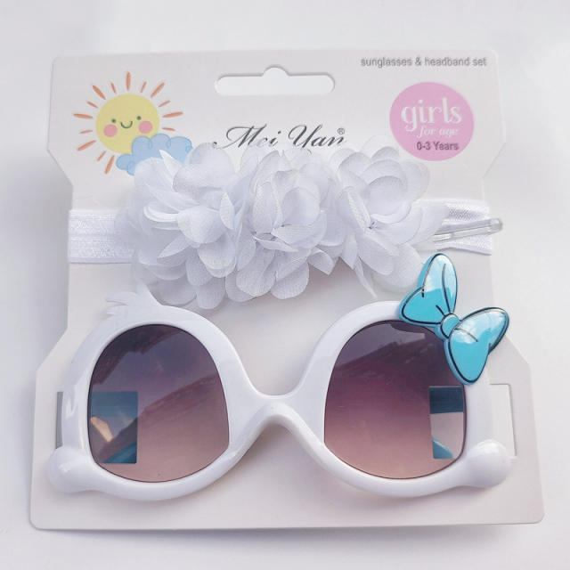 Summer design kids sunglasses headband set