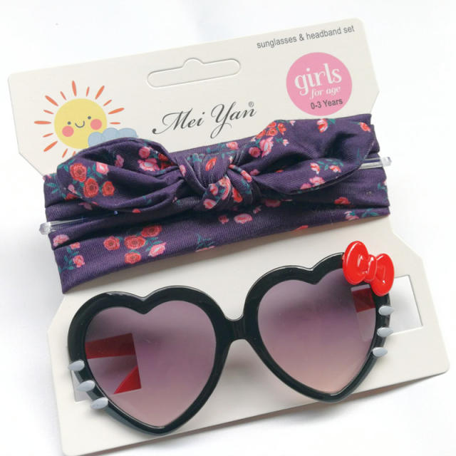 Cartoon kids sunglasses headband set