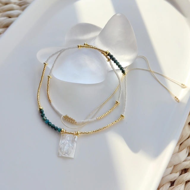 INS miyuki bead dainty choker necklace