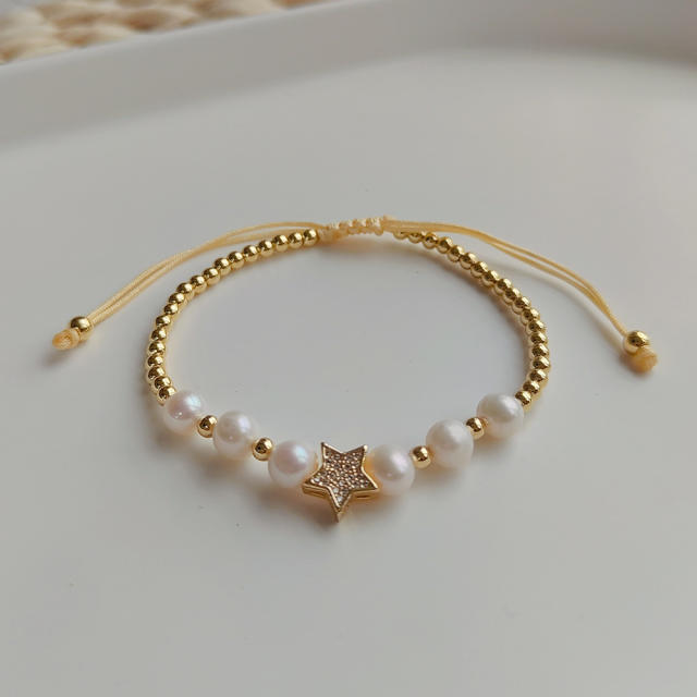 INS handmade miyuku bead pearl bracelet