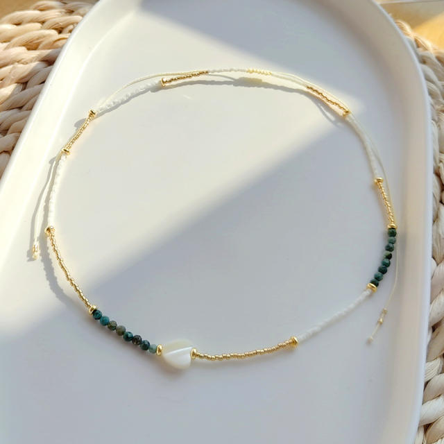 INS miyuki bead dainty choker necklace