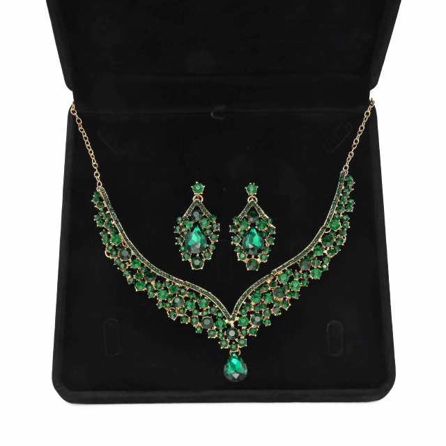 Occident fashion colorful rhinestone necklace set