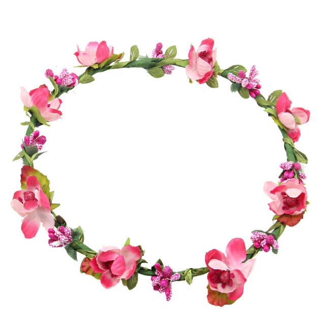 Holiday artificial flower crown