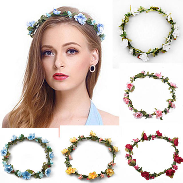 Holiday artificial flower crown