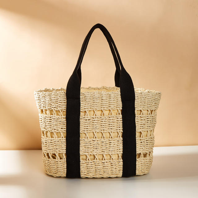 Holiday beach trend straw tote bag