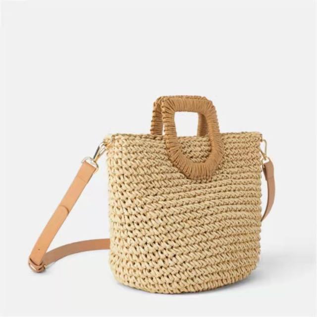 Boho paper rope crossbody bag beach bag