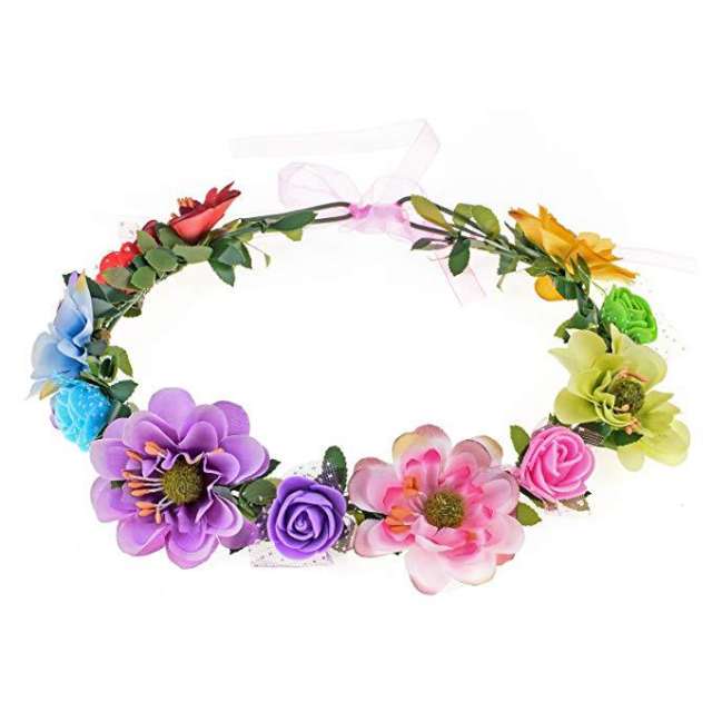 Amzon hot sale summer artificial flower crown