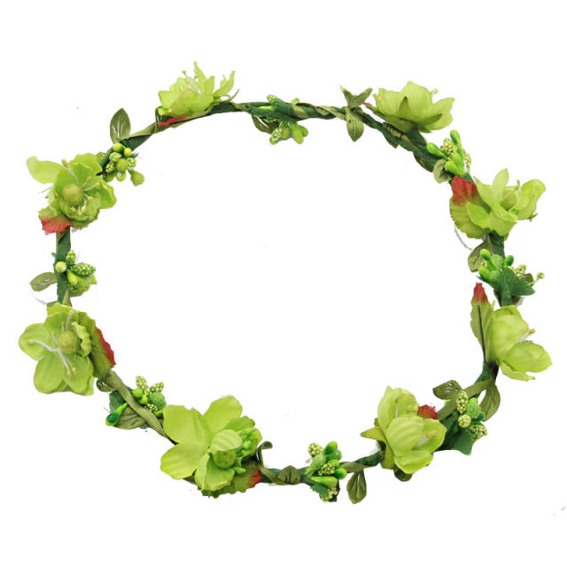 Holiday artificial flower crown