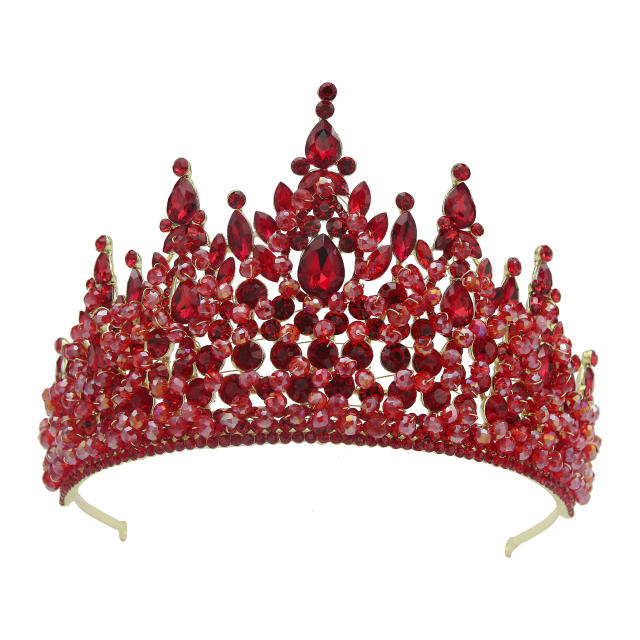 Luxury color cubic zircon crown