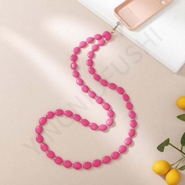 INS trend Y2K colorful acrylic long phone strap