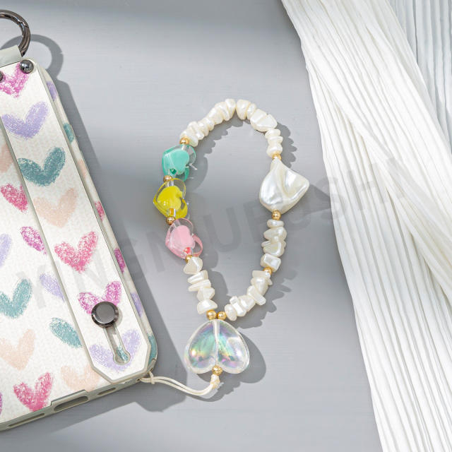 Y2K baroque pearl phone strap