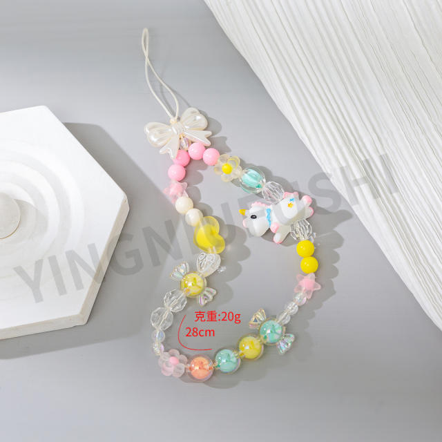 Y2K candy color summer phone strap