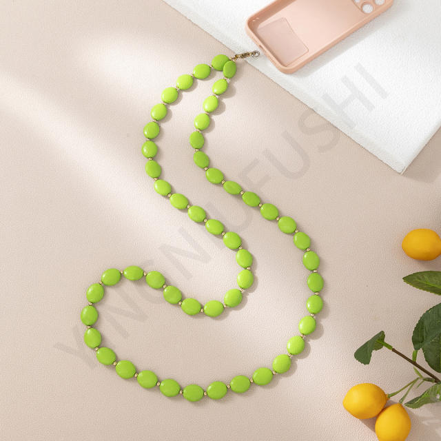 INS trend Y2K colorful acrylic long phone strap