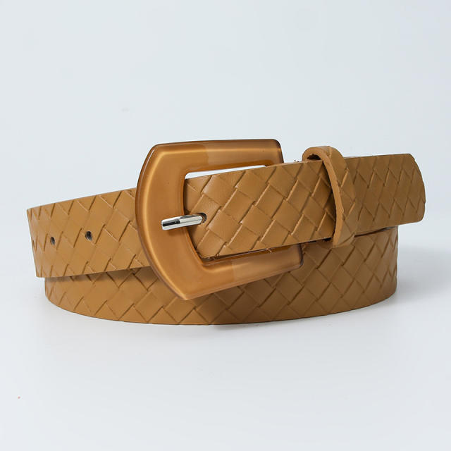 Summer design resin buckle imitation straw belt