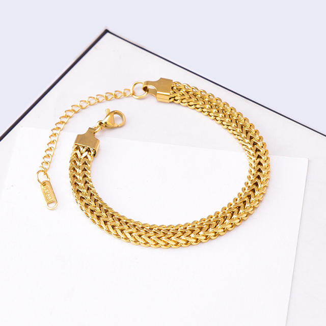 Personality stainless steel chain bracelet