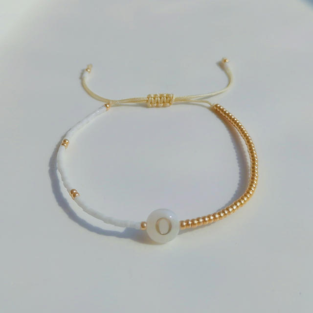 INS initial letter miyuki bead bracelet