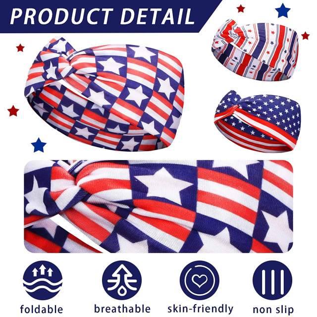 Popular American flag turban headband sport headband